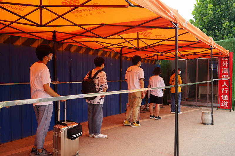 我院参加2020年专升本考试学生顺利返校